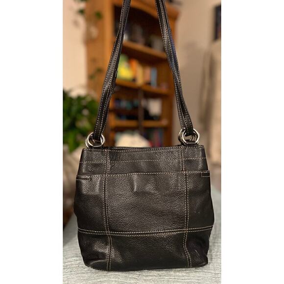 Black Leather Handbag by Tignanello - Picture 4 of 8